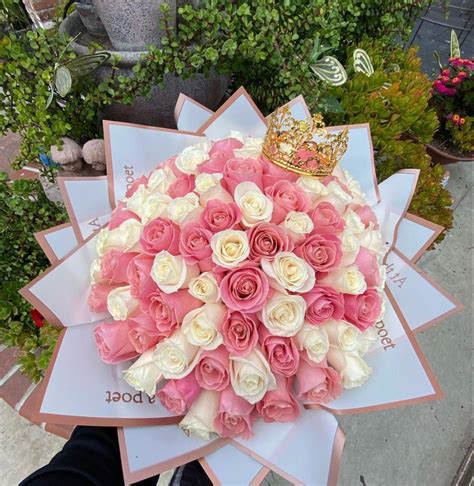 Pink and white rose big bouqet flowers rose bouqet ramo buchon rosas ...