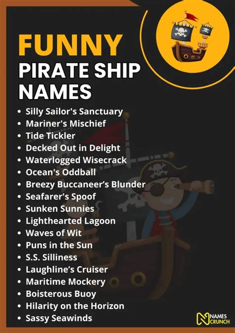 Funny Pirate Ship Names (Cool and Creative) - Names Crunch