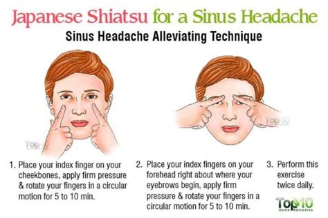 shiatsu-for-a-sinus-headache | Sinus remedies, Acupressure treatment, Massage techniques