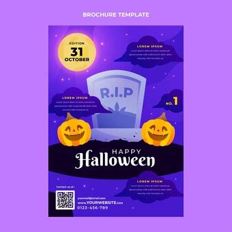 Conjunto de banners de venta horizontal de halloween degradado | Vector Gratis