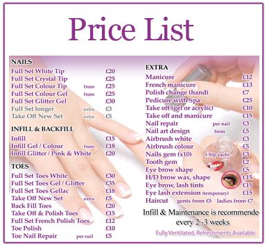 Professional Nail Salon in Manchester - Hollywood Nails - Nail Prices