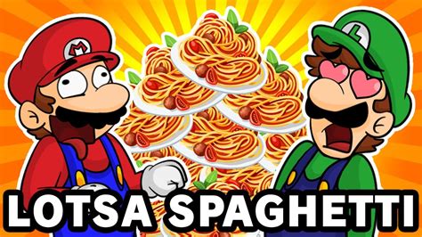 MARIO AND LUIGI EAT LOTSA SPAGHETTI - YouTube