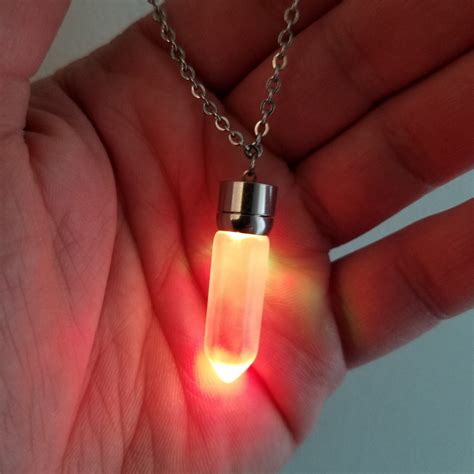 LED Light up Crystal Pendant Necklace | Eternity LED Glow