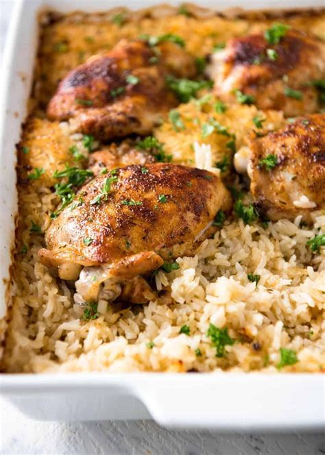 Oven Baked Chicken and Rice (No Stove!) | RecipeTin Eats