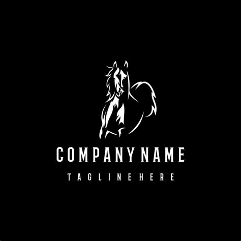 Black Stallion logo design. Awesome a black stallion silhoutte. A black stallion logotype ...