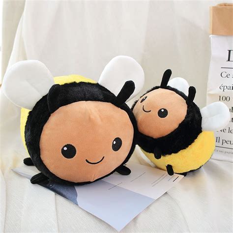 2020 Fuzzy Bumblebee Plush Bee, Buzzy The Honey Bee Stuffed Animal Toy, 7.9Inch Yellow Fat ...