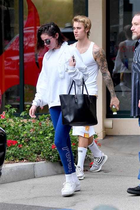 Selena Gomez and Justin Bieber Leaving Pilates Studio in West Hollywood ...