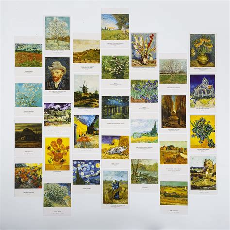 Buy Van Gogh Art Postcards, Famous Painting Abstract Art Post Cards Bulk Pack(30 Pack), Retro ...