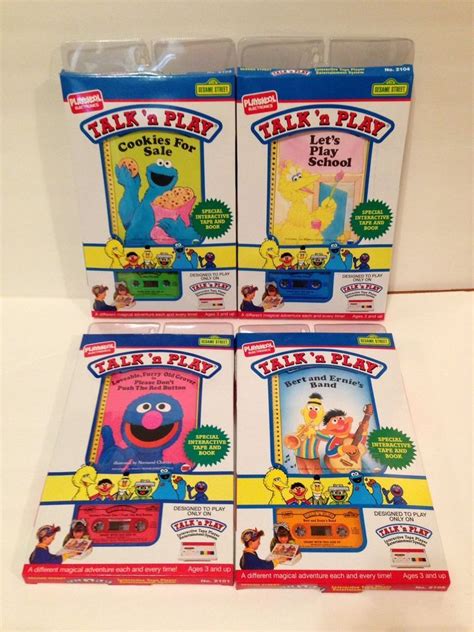 Playskool Electronic Talk N Play Books & Tape Set (4) Sesame Street New Sealed #Playskool ...