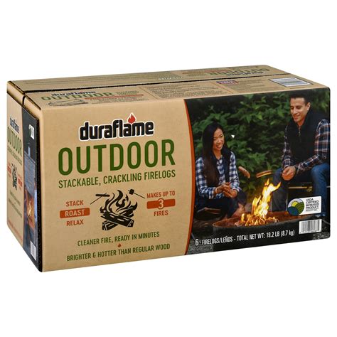 Duraflame Outdoor Crackling Firelogs, 6 Logs for up to 3 Campfires - Walmart.com - Walmart.com