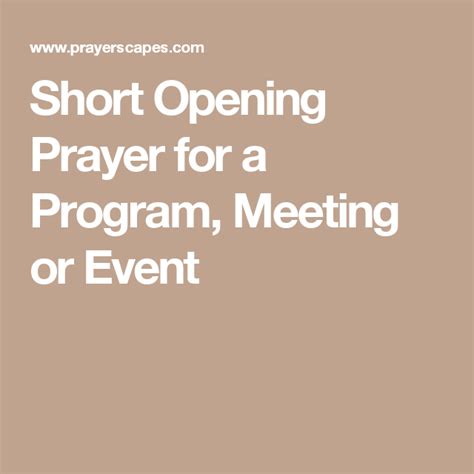 Invocation Prayer For Turn Over Ceremony – PINMOMSTUFF