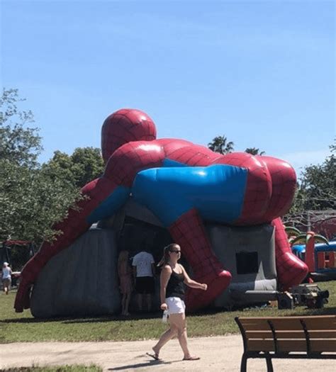 Spiderman bouncy house : r/dontputyourdickinthat