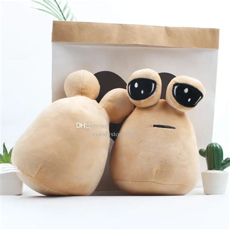 Kawaii 23CM Pou Anxiety Stuffed Animal Toy The Maw Cartoon Alien Doll Pillow For Kids Soft ...