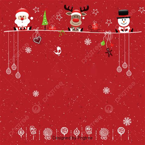 Cartoon Christmas Snowman PNG Picture, Christmas Snowman Cartoon Moose Red Background, Santa ...