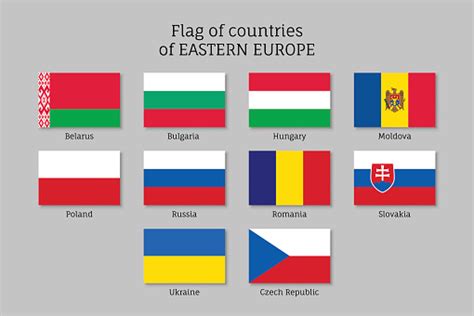 Vector Flags Of Eastern Europe Countries Stock Illustration - Download ...