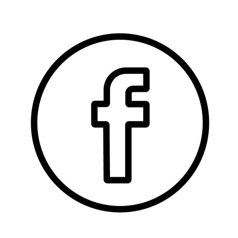 Facebook black logo - outline | Logo outline, Facebook logo white, Logo line