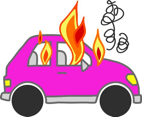 Download Cars On Fire Clipart - Car On Fire Cartoon - Full Size PNG Image - PNGkit