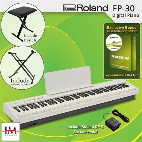 Jual Roland FP-30 - FP30 Digital Piano With XStand Double | Shopee Indonesia