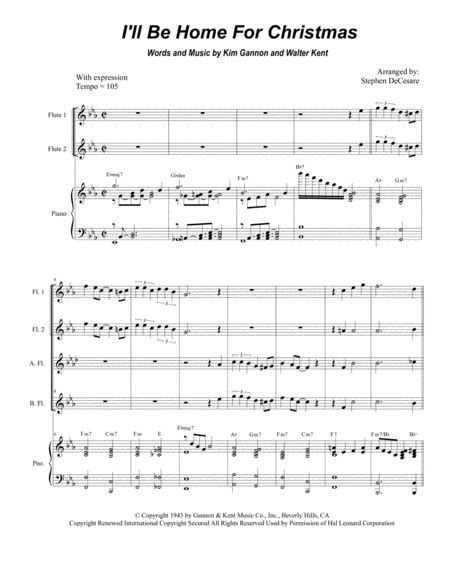 I'll Be Home For Christmas (arr. Stephen DeCesare) Sheet Music | Rascal Flatts | Woodwind Ensemble