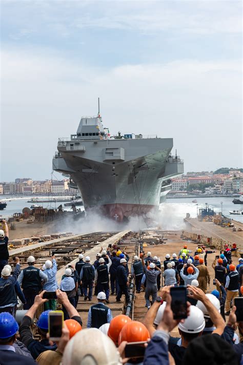 Fincantieri Launched LHD 'Trieste' for the Italian Navy - Naval News