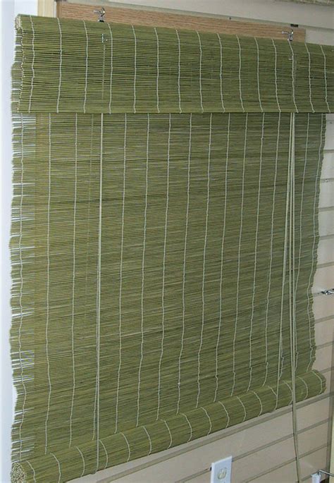 Bamboo Roll Up Blinds Matchstick Bamboo Roll - Up Blinds With 6 In.attached Valance 60 In ...