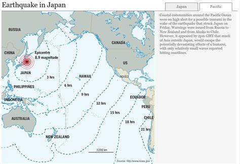 5 mapas interactivos sobre el terremoto y tsunami en Japón - Clases de Periodismo