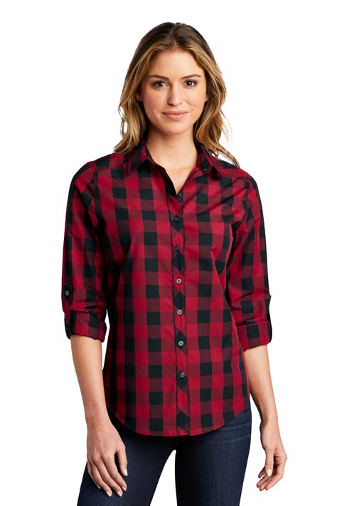 Port Authority Embroidered Women's Everyday Plaid Shirt - Queensboro