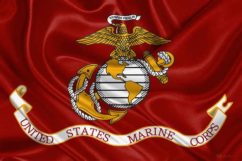 U. S. Marines - U S M C Corps Flag Digital Art by Serge Averbukh - Pixels