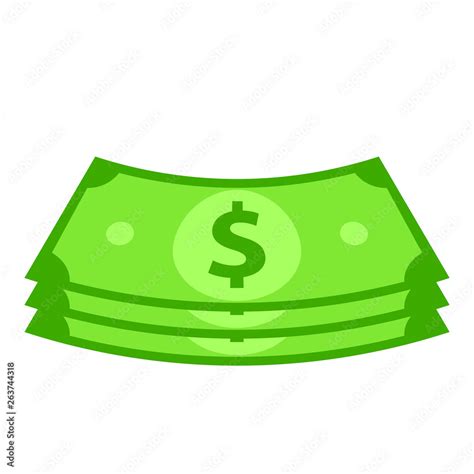 Cash money bundle icon. Clipart image isolated on white background ...