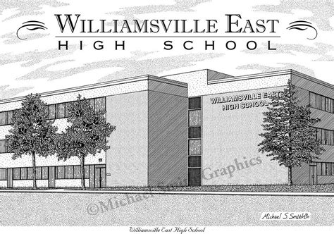 Williamsville East High School wall art print by Michael Smith Graphics