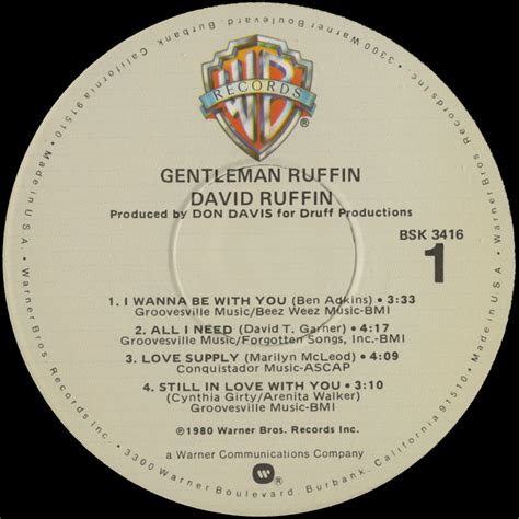 David Ruffin – Gentleman Ruffin | Vinyl Album Covers.com