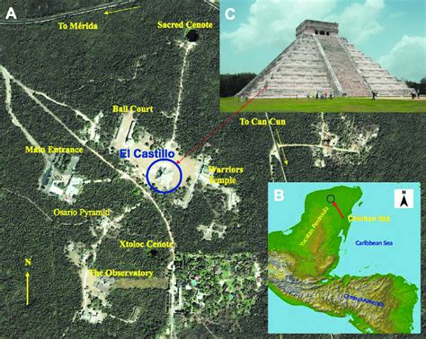 Image from the archaeological site of Chichen Itza taken by the IKONOS... | Download Scientific ...