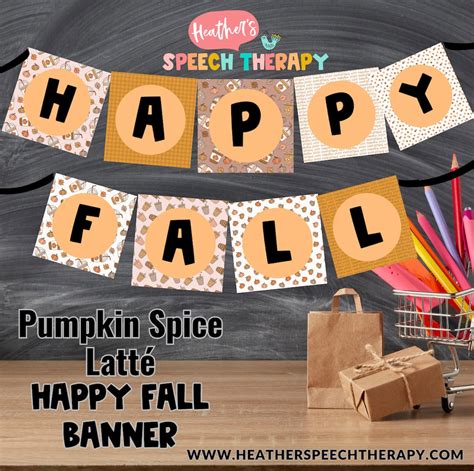 Happy Fall Banner Classroom Banner for Fall Pumpkin Spice - Etsy