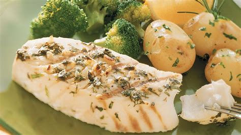 Herb-Marinated Grilled Halibut recipe from Pillsbury.com