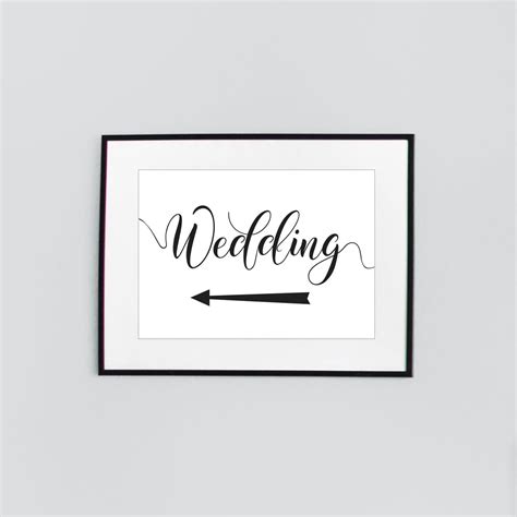 Printable Wedding Arrow Sign - Wedding Directions Instant Download – We Do Bou