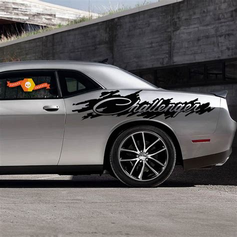 Dodge Challenger Splash Distressed Logo Graphic Vinyl Decal Sticker