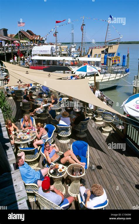 Restaurants, John´s Pass Village, St. Petersburg, Florida, USA Stock Photo - Alamy