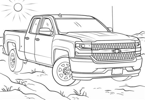 Chevy Silverado Truck Coloring Pages - k-Music