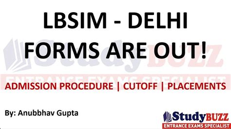 LBSIM Delhi Forms are Out: Admission procedure | Cutoffs | Placements | Apply or Not? - YouTube