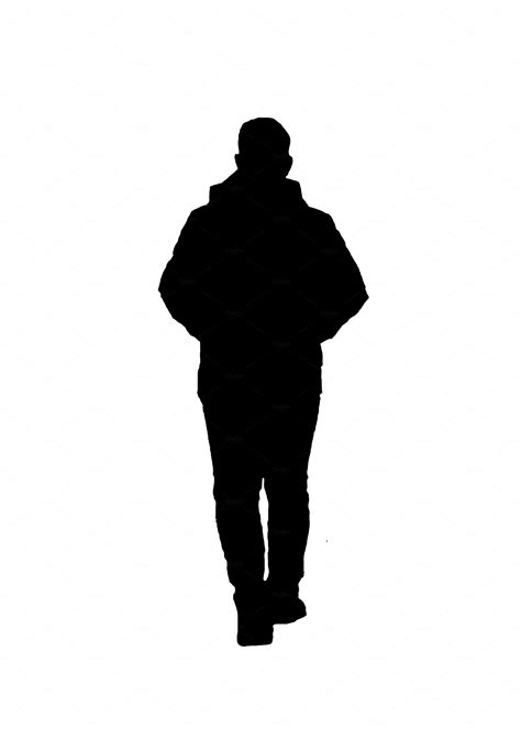 Silhouette Back View Person Walking | Custom-Designed Illustrations ...