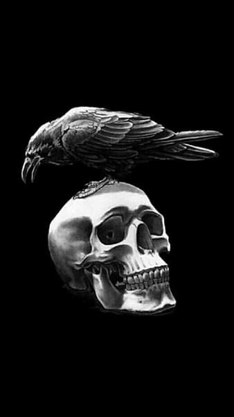 The Expendables, bird, tattoo, black, crow, white, skull, HD wallpaper ...