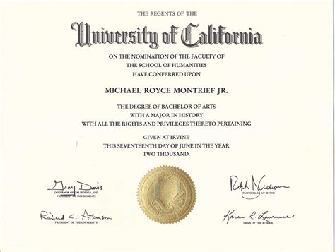 Bachelor Degree Template Free Of Michael Royce Montrief | Heritagechristiancollege