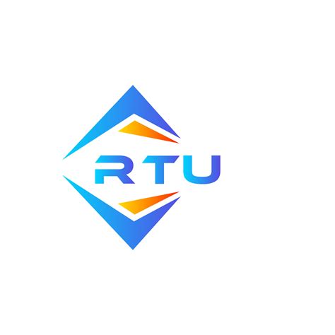 RTU abstract technology logo design on white background. RTU creative initials letter logo ...