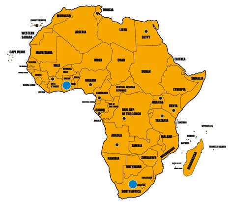 Africa Map With Countries And Islands