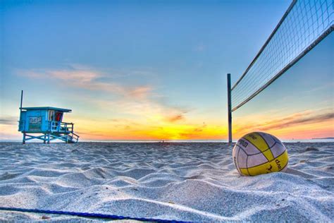 Download Aesthetic Beach Volleyball And Lifeguard Post Wallpaper ...