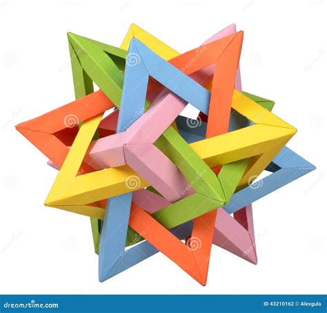 Origami Five Intersecting Tetrahedron Stock Photo - Image: 43210162