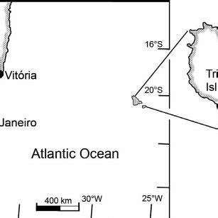 Map showing the location of Trindade Island, off Vitória (20°30' S... | Download Scientific Diagram