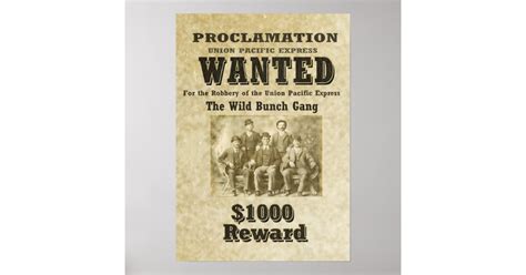 WILD BUNCH GANG Poster- Custom Sizes Poster | Zazzle