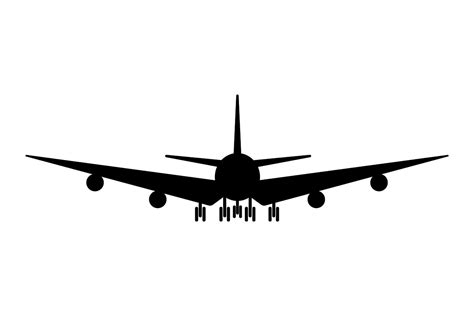 Silhouette of Black and White Aircraft Graphic by olegganko · Creative ...