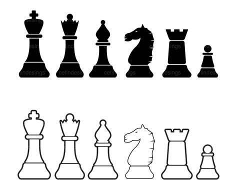 Chess Pieces Icon Set Svg Png Jpg Eps Pdf Clipart Vector - Etsy UK